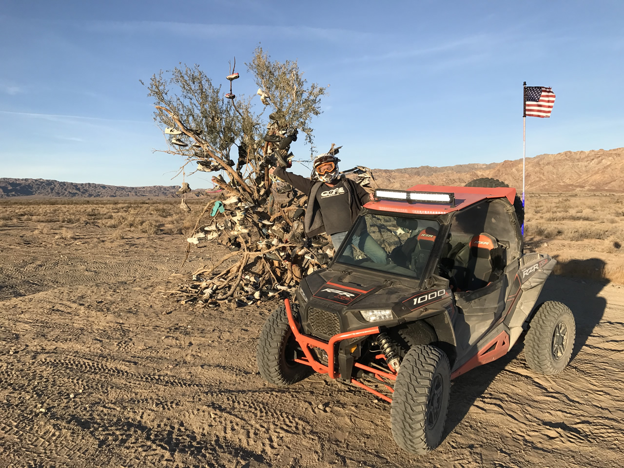 The shoe tree - on the trails near Glamis North Hot Springs