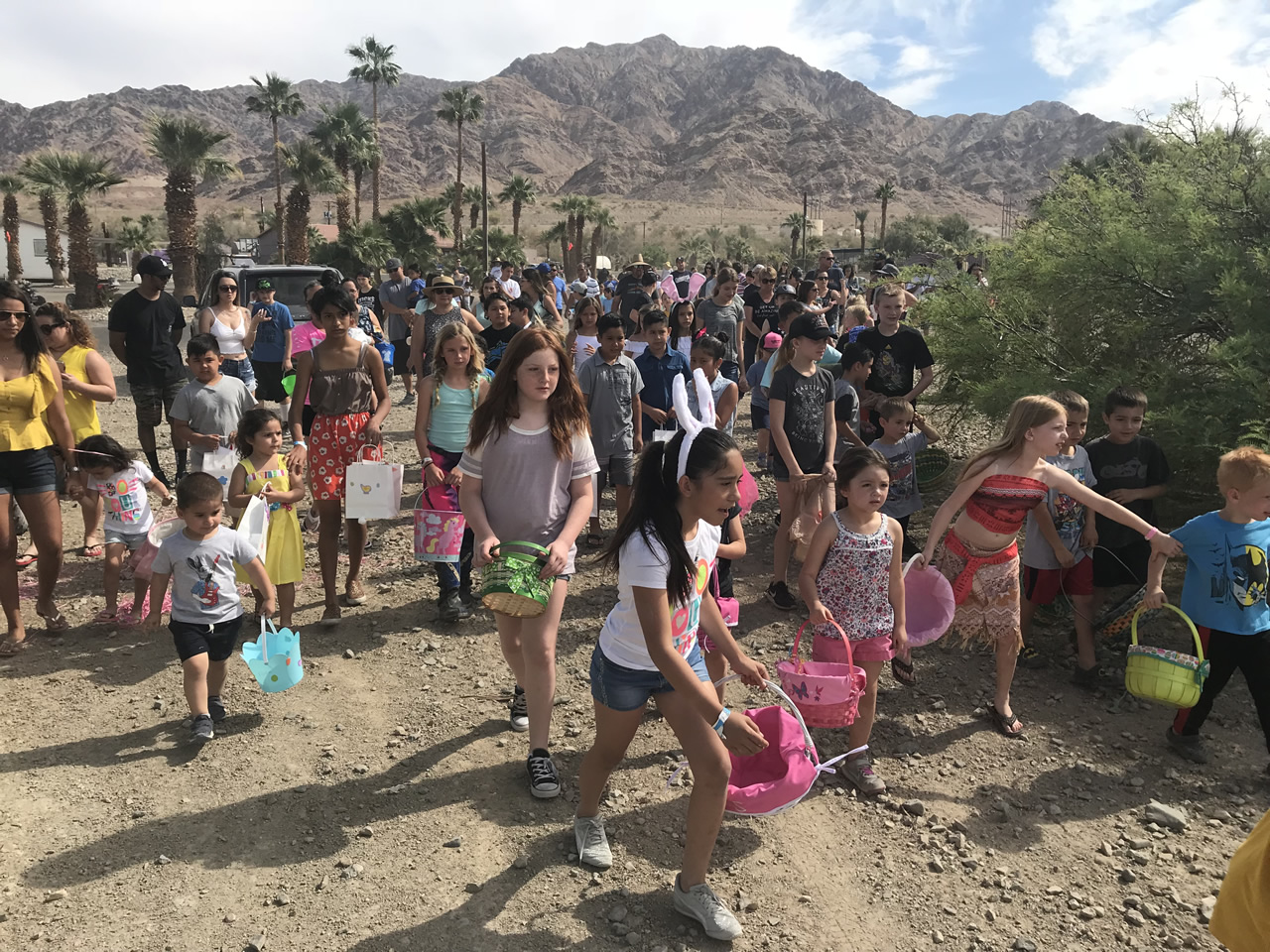 More kids line up for the annual Easter Egg Hunt at Glamis North