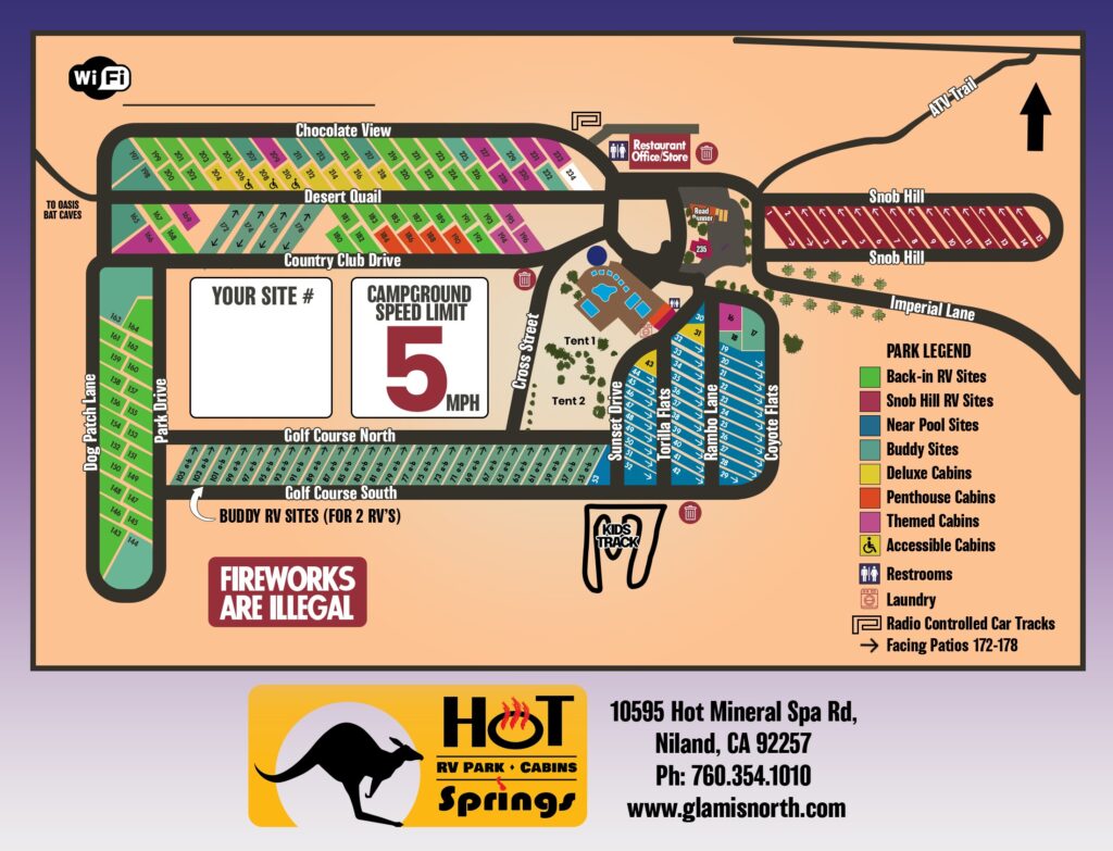 Glamis North Site Map